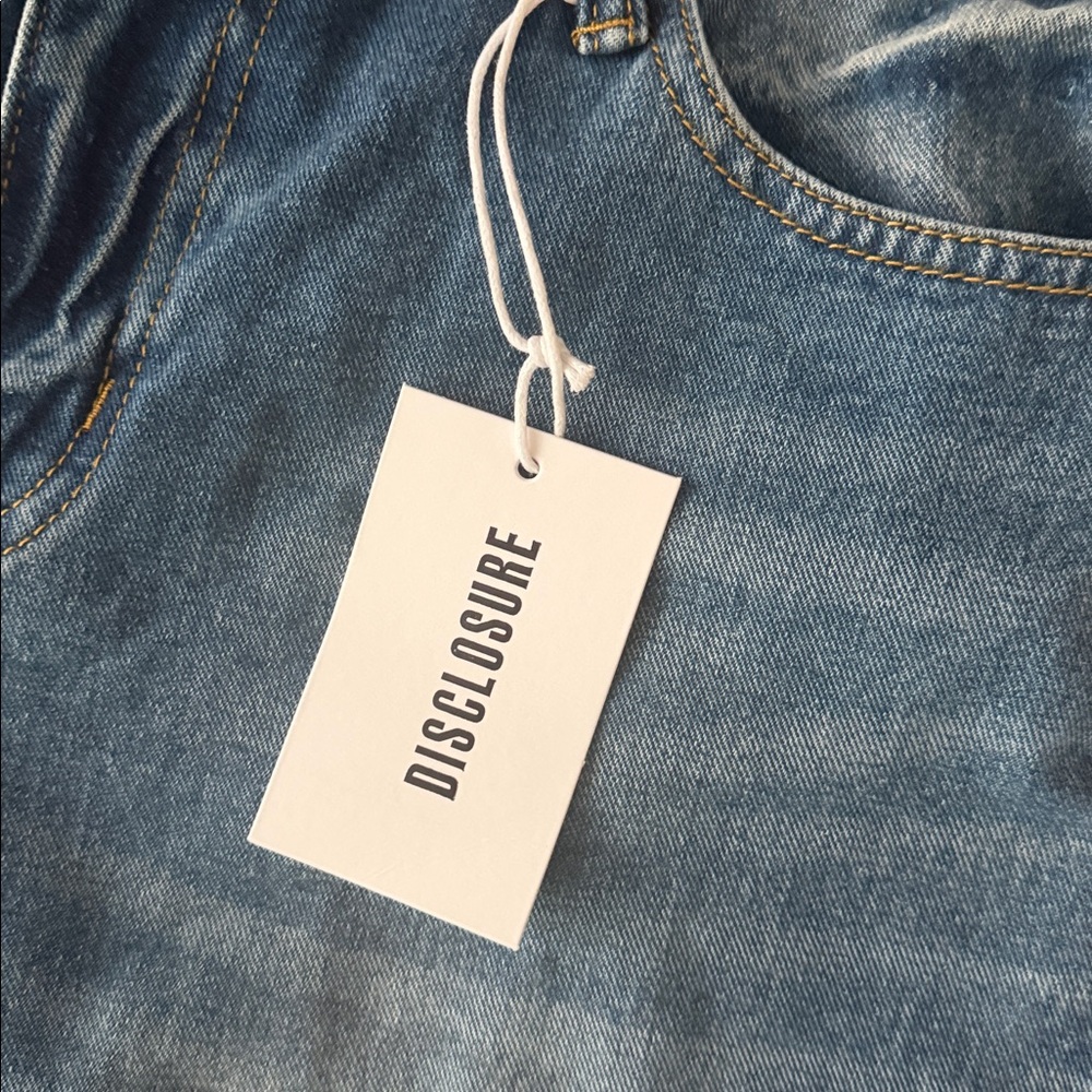 Classic Blue Denim Jeans-Wide Straight Leg - Picture 3 of 4